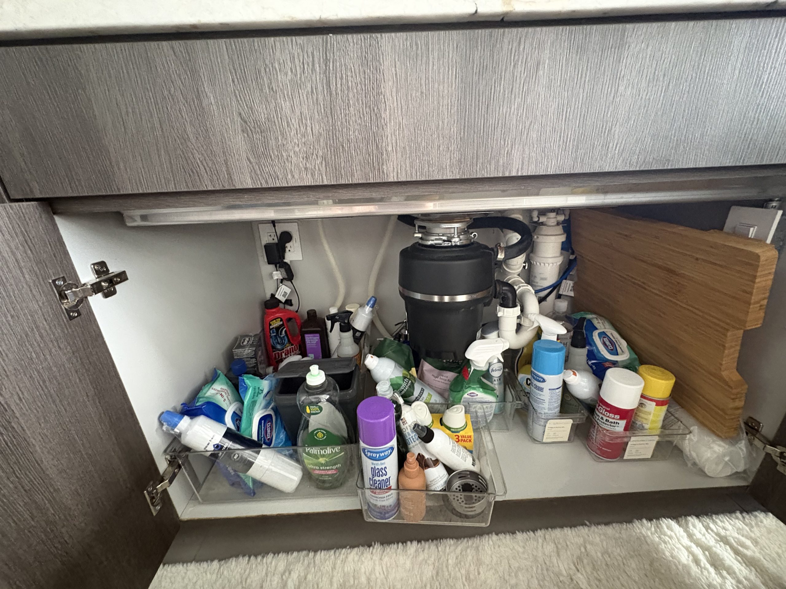 kitchen cabinet organized before